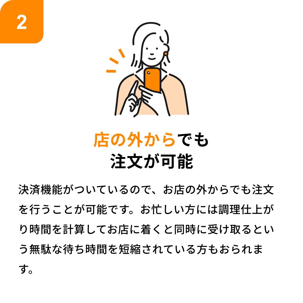 店の外からでも注文が可能